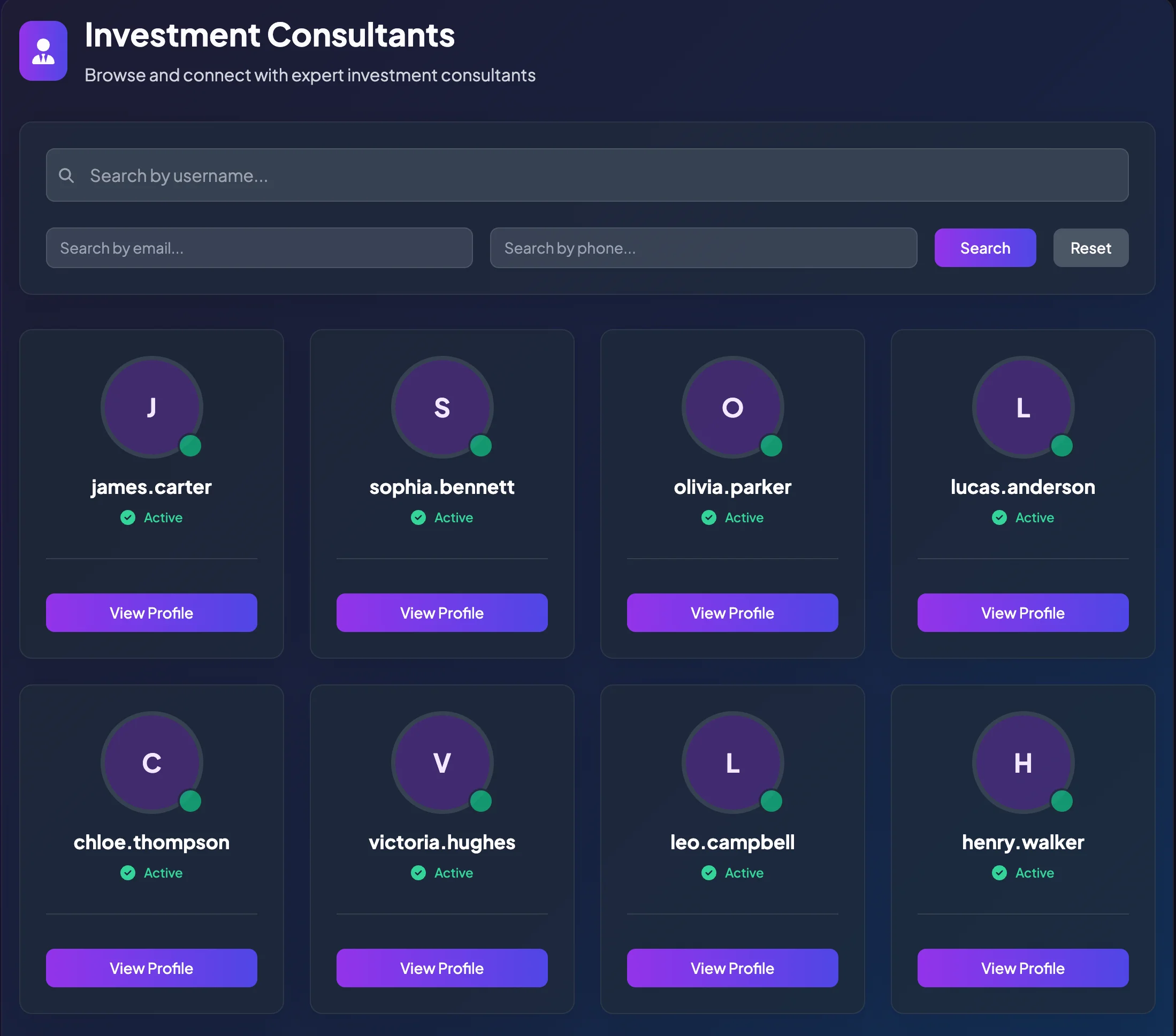 Investment Consultants list